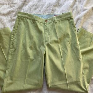 Vineyard Vines‎ Cotton Green Striped Mens Trousers